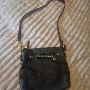 Coach Signature Chain Crossbody Shoulder Bag